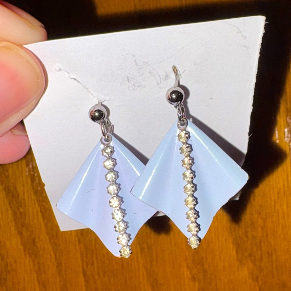 Blue/Rhinestone Earrings